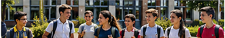 Students arriving at school