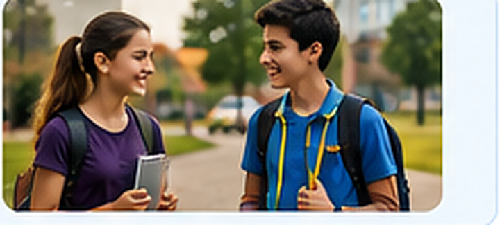Two students talking
